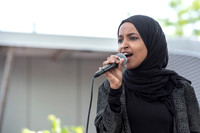 US Rep. Ilhan Omar speaking at Bottineau Park